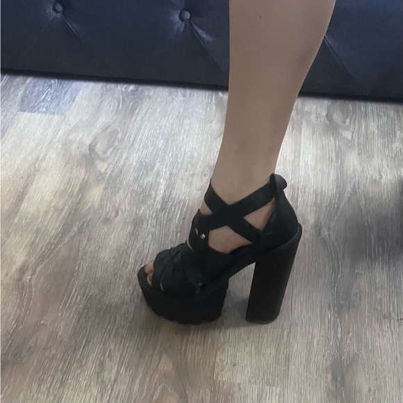 Jeffrey Campbell Leather Strappy Platform - Picture 5 of 7